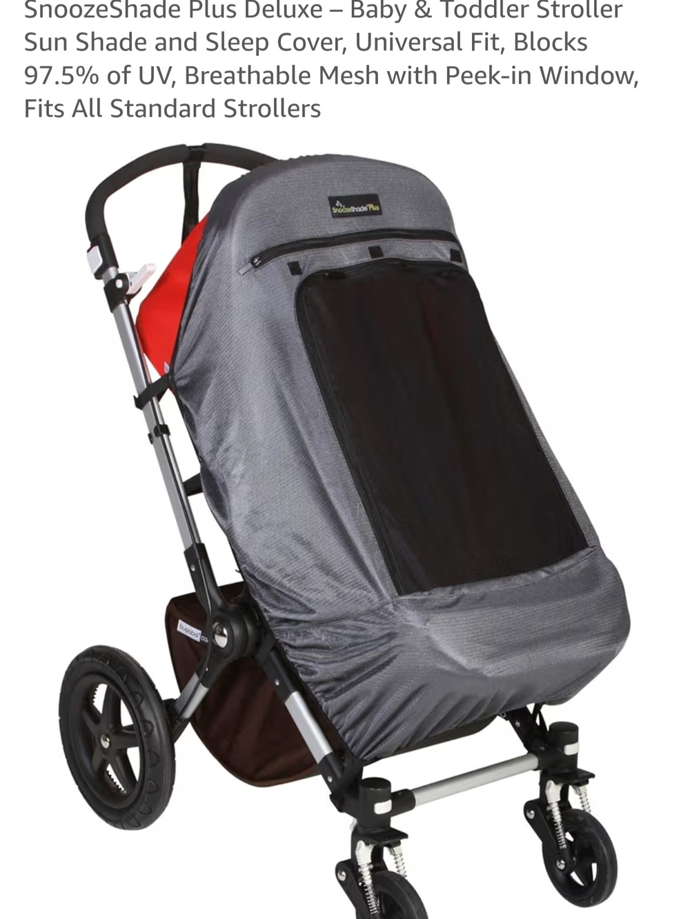 SnoozeShade Plus Deluxe Stroller Sun Shade And UV Protection